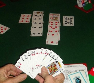 cards on table
